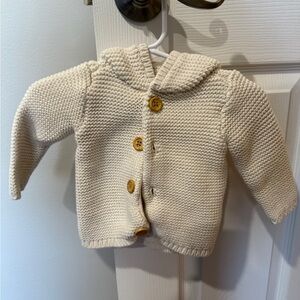 Carter's Cream Knit Sweater with Wooden Buttons